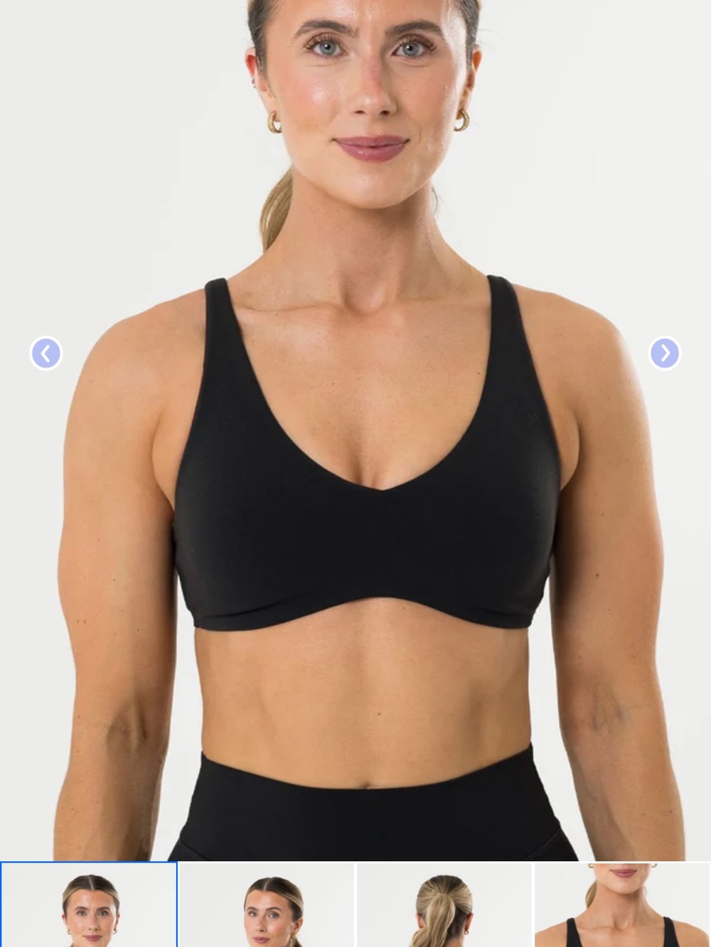 PARAGON Black formlux curve sculpt sports bra